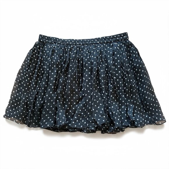 Mes Demoiselles Paris Silk Chiffon Polka Dot Mini Skirt Black & Gray, Size 38/S - Picture 2 of 4